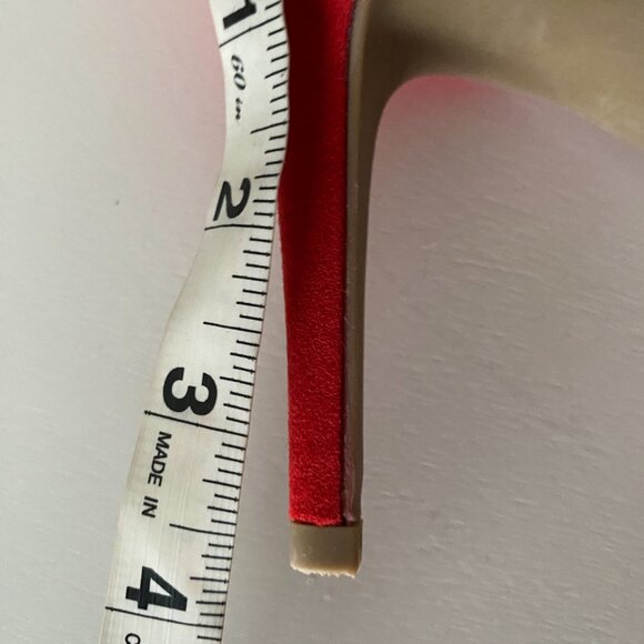 Material Girl Red Strappy Sandals with Rhinestones - Picture 7 of 8